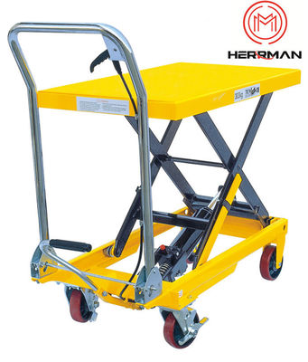 PU Wheels 150kg 330lbs Hydraulic Scissor Lift Table Trolley